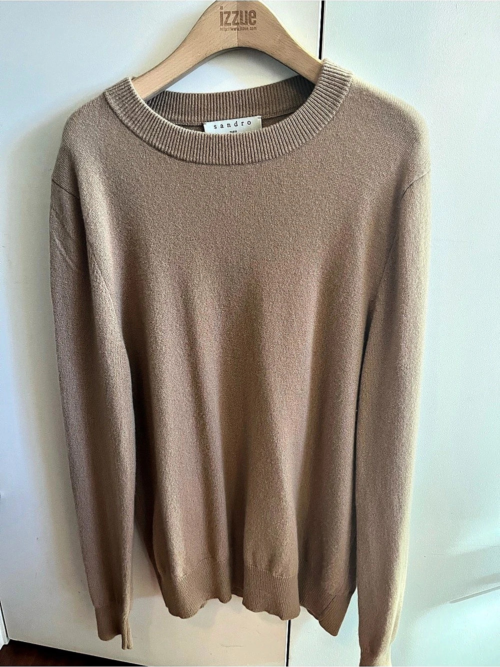 Sandro Cashmere Crewneck Sweater in Brown Size Small Like New